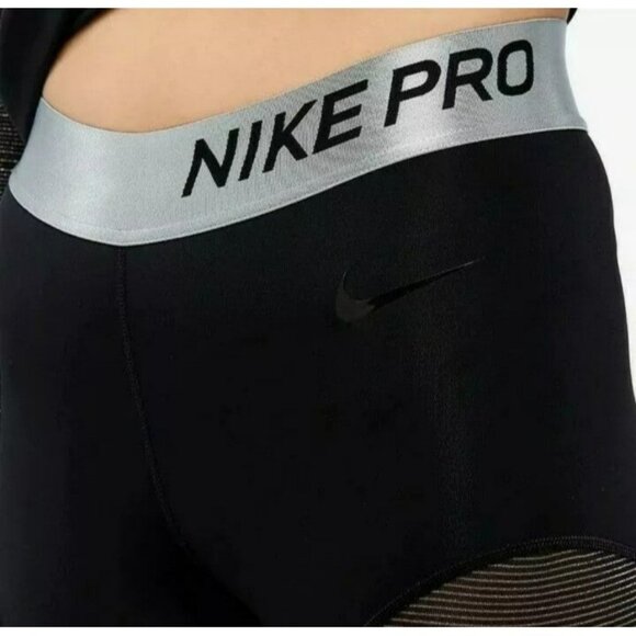 SMALL WOMEN'S NIKE PRO Leggings / RUNNING SPORTSWEAR AO9228-010 - Picture 1 of 8